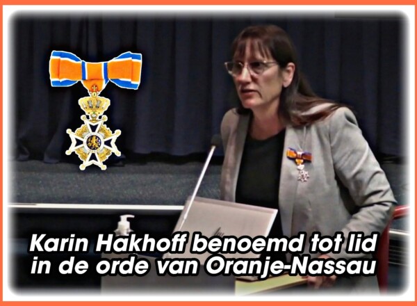 Karin Hakhoff benoemd tot Lid in de orde van Oranje-Nassau