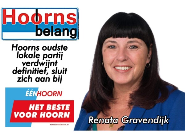 De oudste lokale partij van Hoorn, Hoorns Belang, verdwijnt definitief van het toneel en sluit zich aan bij ÉénHoorn
