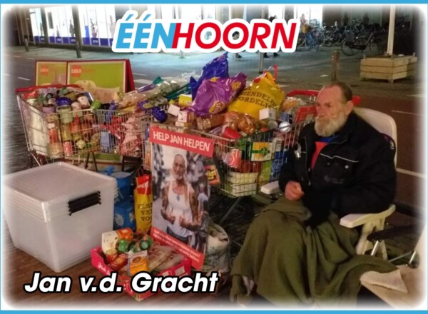 Jan van der Gracht verzamelt ook dit jaar weer boodschappen voor de vele mensen die dit zo nodig hebben.