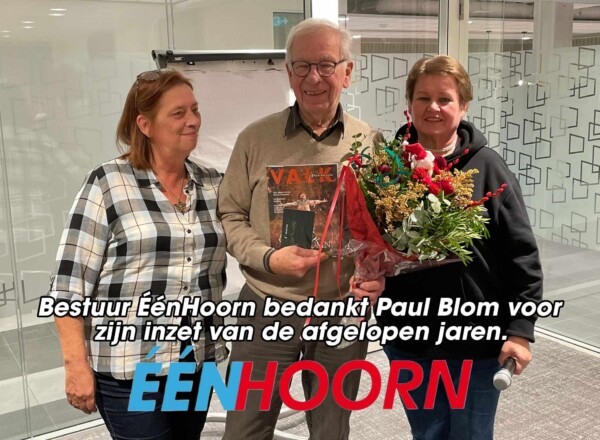 Paul Blom blijft lid van ÉénHoorn maar legt zijn functie bij het bestuur neer.